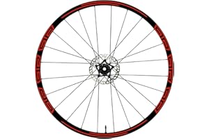 DualColorStampe Autocollants pour jantes de vélo 26" - 27,5" - 28-29" Pouces Roue de Vélo VTT Stickers Jantes VTT Accessoires VTT B0048 (26" Pouces, Rouge)