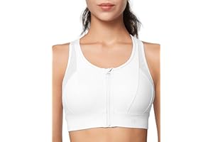 Yvette Starker Halt Sport BH Große Brüste mit Vorderverschluss Mesh Ringerrücken Ohne Bügel für Fitness Lauf