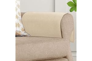 Joywell Armchair Arm Cover Anti-Slip Armchair Slipcover for Living Room Couch Loveseat Recliner Arm Covers Sofa Arm Protector for Pets, Cats, Set of 2, Beige Cream