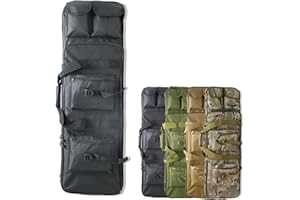 DFANCE Bolsa para Doble Rifle Escopeta Airsoft,Bolsa Táctica Funda para Arma Funda para Transporte de Armas para Rifles Pistolas Municiones,Accesorios para Armas de Fuego,117cm,Black