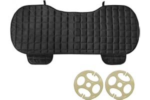 OEMASSIVE Rücksitzkissenbezüge Auto Fahrzeug Sitzschutz,Plüsch Auto Sitzauflage mit Kleine Tasche,rutschfest & Weich Sitzbezug Kissen Pad Mat [Ohne Rückenlehne] 1 Packung Rücksitzabdeckung,Schwarz