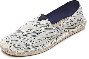 Altxic Herren Komfort Canvas Slip on auf Espadrilles Flache