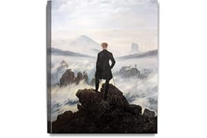 DECORARTS Wanderer Above The Sea of Fog (1818) von Caspar David Friedrich Giclée, Leinwanddrucke, Wandkunst für Heimdekoration, 50,8 x 40,6 cm