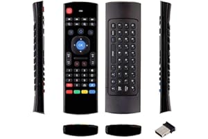 SYNERGY TECH INT Télécommande Air Mouse / clavier sans fil (Qwerty) pour Android TV box - Pour H96, MeCool, Minix, Uvia, Qbox et de nombreuses autres box Android