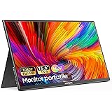 ARZOPA Ecran Portable, 15.6 Pouces, 1920x1080 FHD, Moniteur Portable IPS 100% SRGB avec HDMI/Type-C/USB-C, écran Portable de 