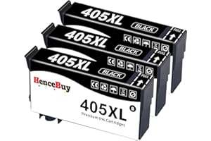 HenceBuy Czarne wkłady atramentowe 405XL do Epson 405 XL kompatybilne z WorkForce Pro WF-4820 WF-3820 WF-4820DWF WF3820DWF WF-7310 WF-7830 WF-7840 WF-4830 WF7310 WF7830 WF4830 0 Drukarka, 3 Opakowanie