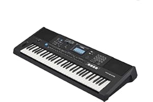 Yamaha PSR-E473 Portable, Versatile Digital Keyboard with 61 Touch-Sensitive Keys, in Black