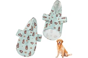 MUNSKT Dog Raincoat Waterproof Lightweight, Breathable Rain Jacket with Legs for Small Medium Dogs, Easy Harness Hole Design for Walking (Blue, XL)