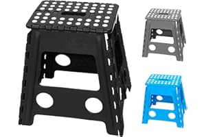 SG Traders Folding Step Stool Lightweight Foldable Step Uputool for Adults And Kids Heavy Duty Plastic StepStool Adult Foldable Stool Sturdy Kitchen l Non Slip Step Up (Height 39cm)