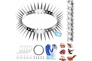 MDDK DY Marderschutz Fallrohr Ethischer Tierschutz - Edelstahl-Gürtel 100cm (Zubehör Inkl.) für Dachrinnen/Bäume - Katzenabwehr & Waschbärschutz