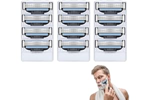 HALIT 12Pcs Mach 3 Razor Blades Razor Blades Refill, Razor Blades Men, Professional Barber Beard Blades Men Shaver Razor Blade for Men's Shavers