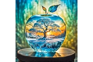 ZYJBD Diamond Painting Arbre de Vie 5D, Peinture diamant 2 en 1 Pommier de vie,Kit Complet DIY,Peinture au diamant pour adultes, Kit Diamond Painting Nature, Décoration Murale Cristal pour Maison, 30x30cm