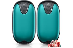 Wopigh Hand Warmers,2 in 1 Magnetic Rechargeable Hand Warmer,12 Hrs Long Lasting Portable Pocket Heater,LCD Digital Screen Reusable Hand Warmer,Grate for Home Camping Hunting Outdoor,Best Winter Gift.