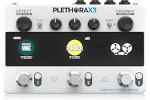 TC Electronic PLETHORA X3 Pedal de guitarra | Pedalboard TonePrint con hasta 127 tableros | 3 espacios para pedales | 75 espacios TonePrint por efecto | 3 interruptores de pie MASH | Looper de cinta