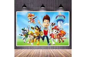 FORNINC 1Pcs Dog Fotowand Geburtstag, Paw Dog Hintergrund, Paw deko, Hintergrund Geburtstagsdeko Dekoration, Geburtstag, Thematische Hintergrundwand, 150cmX100cm