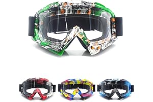 APEBAZY Gafas de motocross, resistentes al viento, para cuatrimoto, esquí, a prueba de polvo, anti-UV, ajustables, para exteriores, resistentes al viento