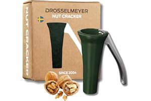 Drosselmeyer Casse-Noisettes Acier Inoxydable - Conçu et Produit en Suède - Efficace sur Toutes Les Tailles de Noix avec Un Minimum d'effort - Casse-Noisettes très Solide et résistant - Couleur Verte