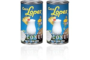 COCO LÓPEZ Cream of Coconut Coco Lopez, Set of 2 Cans, 15 oz./ 425 g Each