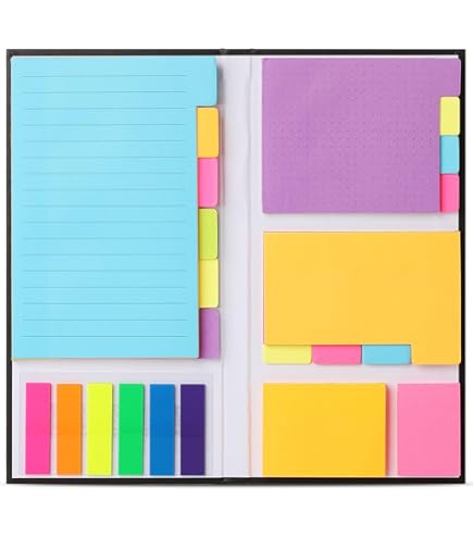 Belle Vous A6 Lined Paper Writing Notebook/Journal With Pen And Sticky Notes (2 Pack) - 10 X 14