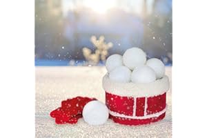 Bestlivings Sztuczne śnieżki (ok. 140 sztuk) śnieżka biała - Ø 4-5 cm - do majsterkowania, dekoracji zimowej, białe sztuczne śnieżki w zestawie, urodziny dziecka