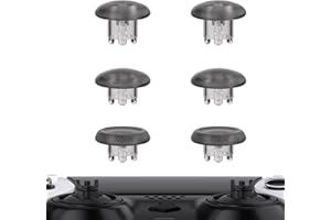 Wymiana Thumbsticks eXtremeRate Jasne Czarny dla ps5 Edge Kontroler, Niestandardowe Wymienne Nasadki Joysticka Drążka Analogowego dla ps5 Edge Kontroler, Kontroler & Podstawa Kciuka Nie Są Dołączone