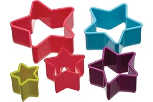 Kitchencraft Colourworks Emporte-Pièces en Plastique en Forme D'Étoile - lot de 5