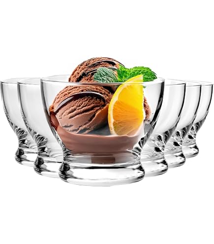 Bormioli Rocco Acapulco Coppa Gelato 31 Cl - Set De 6 Verres à Dessert Élégants Et Résistants