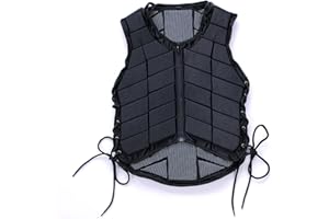 Gilet Équestre Réglable Adulte Et Enfant Cavalier Cavalier Protecteur Corps Dos Garde Gilet Cheval Zipper Rembourré Riding Gile,Adult-XXL