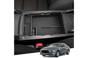 ‎YEE PIN YEE PIN Mazda 3 2019-2024 Mittelkonsole Handschuhfach für Armlehne Organizer Mazda 3 Aufbewahrungsbox Mit Rutschfestermatte Autozubehör