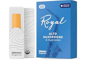 Anches de saxophone alto D'Addario Royal, force 3.5, paquet de 10