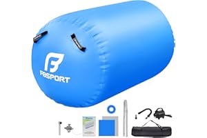 FBSPORT Air Roller Inflatable Gymnastics Mat 120cm Tumbling Training Mat Gymnastic Equipment with Electric Pump for Yoga Gym Training Cheerleading Home Use