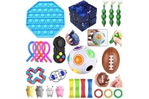 N3 ZELEK Fidget Toys Set Fidget Pack for Kids Set di Giocattoli per Giocattoli Sensoriali Contro l'ansia per Bomboniere per Feste di Compleanno Regali Regalo per Bambini Sensoriali Stress Confezione