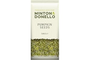 Minton & Donello Bulk Organic Pumpkin Seeds 500g – Raw, High-Protein Seeds Perfect for Snacking, Topping Bowls, Baking, Granola & Adding Natural Goodness to Everyday Meals