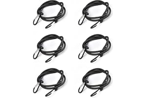 INCETUE 60cm Short Bungee Cords with Carabiner Hooks, 6 Pack Black Heavy Duty Latex Elastic Rope, Extra Strong Elasticity Straps with Metal Tie Downs for Camping, Bikes,Luggage, Roof Rack