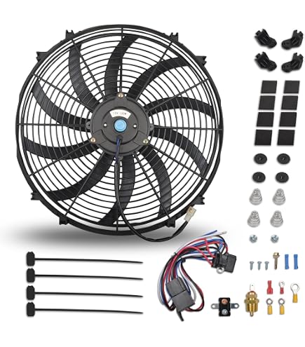 Ventola Elettrica Slim Universale Per Radiatore – 12V 80W, Kit Di Montaggio Incluso, Push/pull
