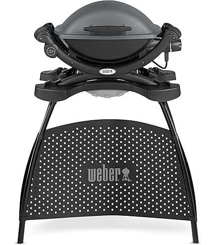 Barbecue A Gas Portatile Weber Q1200 Con Supporto - Griglia In Ghisa Smaltata, 43x32 Cm, Ideale Per Balcone - Foto 3
