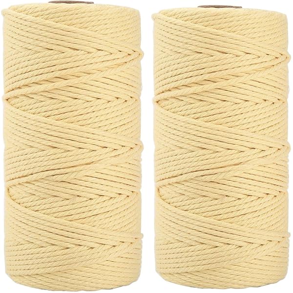 Ficelle De Jute Naturelle 100m (328ft) épaisseur 3mm, 3 Fils Torsadés - Rope Solide Pour Bricolage