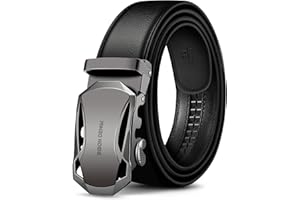 BISON DENIM Gürtel für Männer Mit Automatischer Ratsche-Schnalle - Herrenbekleidung Business Anzug Gürtel - Größe Custom 35mm Breit