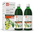 Krishna's Amla Aloe Vera Wheat-grass, Haldi & Tulsi Juice - 1000 ml | Powerful Antioxidant | Enriched with Vitamin C | All in one drink with Aloe Vera, Amla, Haldi, Tulsi & Wheatgrass - (Pack of 2)