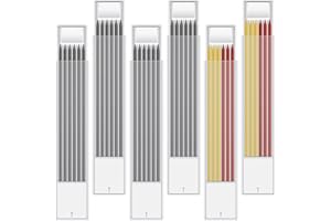 WT WISDOM TOGETHER WT Lot de 36 mines de crayon de 2,8 mm pour menuisier, crayon de chantier pour marqueur de trous sur bois, métal, carreaux de béton