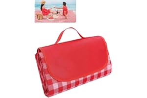 QZLSAYSL Plaid Impermeabile Da Picnic， Impermeabile E Aprova Di Umidità, Non Facile Da Frizionare E Rompere, Resistente Alla Trazione E Agli Strappi (telaio rosso)