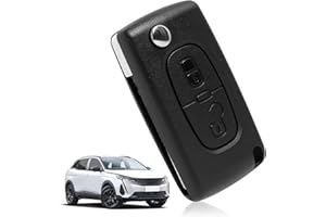 EMODWEY chiaveSchlüsselgehäuse Ersatz für Citroën C2, C3, Picasso, C4, C6, C8 und Peugeot 207, 307, 308, 407, 3008, 5008 – Fernbedienung Gehäuse mit 2 Tasten