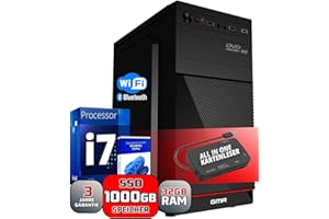 ‎GMR Desktop PC Mit Windows 11 Pro, Intel Core i7, 32GB RAM, 1024GB NVME SSD, 250 Watt Stromversorgung, HDMI Adapter Inklusive. Leistungsstarker Windows 11 Rechner Für Anspruchsvolle Anwendungen