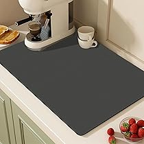 Silikon Abtropfmatte 60x40 Cm Für Kaffeemaschine - Hitzebeständig & Rutschfest Mit Abtropfbereich