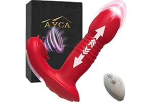 AYCA Vibradorador mujer juguetes eróticos juguetes eróticos para pareja sexuales ventosa de clítoris vibrador femenino 3 en 1 vibrador telescópico carga magnética Carga USB (rojo)