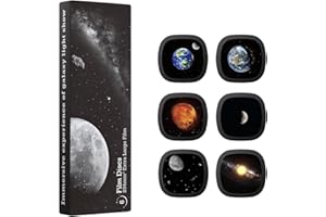 Ainael Galaxy Disque pour projecteur – Diapositive Ultra HD Compatible avec Le projecteur Ainael Galaxy et Les modèles SKE-TKQ01 & BL-DQY02 (Pro Version) – Lot de 6 disques (Moon)