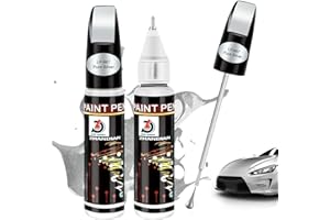 PENRITER Pluma De Retoque del Coche 2 Piezas 12 Ml Plata Brillante, Bolígrafo Rotulador Arañazos Coche, Bolígrafo Quita Arañazos Coche, Reparación de Pintura, Rotulador De Reparación De Arañazos