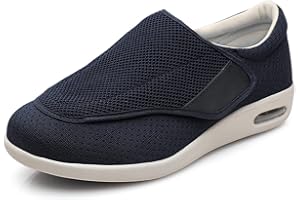 STUNAHOME Extra Wide Width Shoes Women Men Orthopedic Diabetic Shoes with Memory Foam Adjustable Walking Shoes for Elderly Arthritis Edema Swollen Feet Thumb Valgus