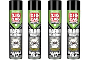 SHABBYCHICCOLORS Zig Zag Magnatela Maxi Formato da 600ml - Insetticida Ragni con Azione Residuale, Efficacia Immediata, Protezione Elevata, Facile Utilizzo, Made in Italy (4)