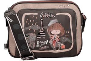 Anekke Bolso Bandolera para Mujer Colección Mademoiselle | Cierre con Cremallera | Medidas 26x20x6 cm